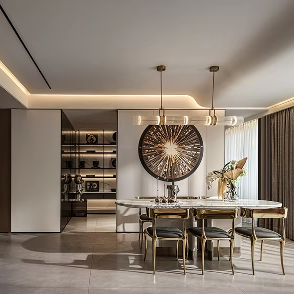 Interior Design And Construction - Projekt wnętrz w stylu Sanhai Light,