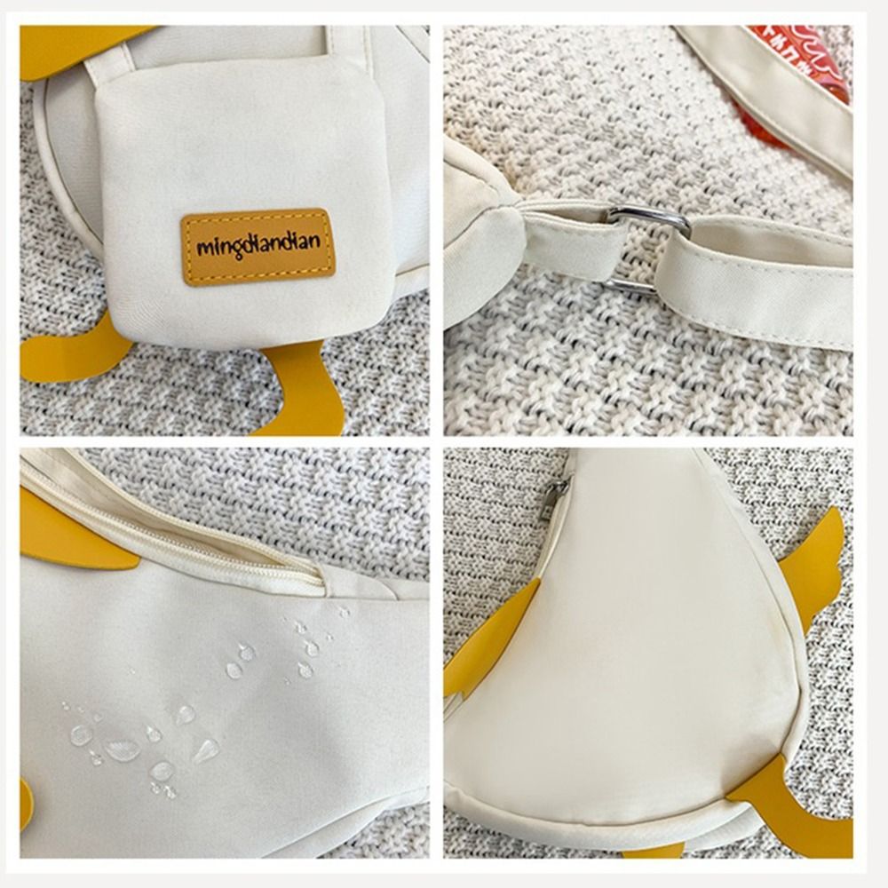 Interior Design Korean Style - Słodka płócienna torebka crossbody z zabawną