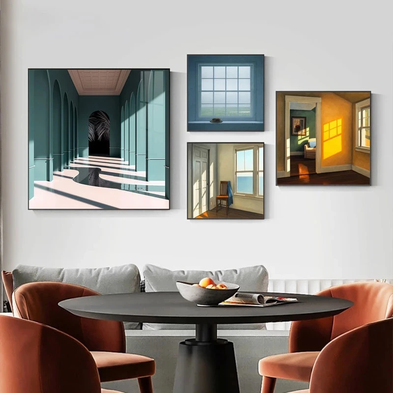 Interior Designer - Nordyckie Okno Krajobraz Zewnętrzny Obraz na