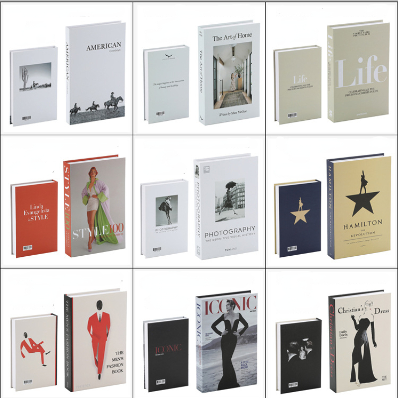 Interior Design Book - Modne fałszywe książki do dekoracji wnętrz