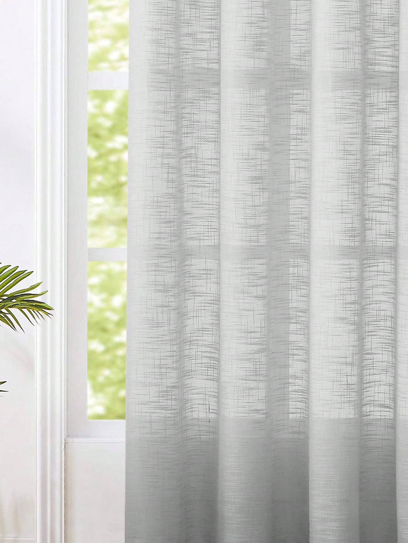 Szare poliestrowe zasłony o te – Linen Curtain Eyelet recenzja i cena