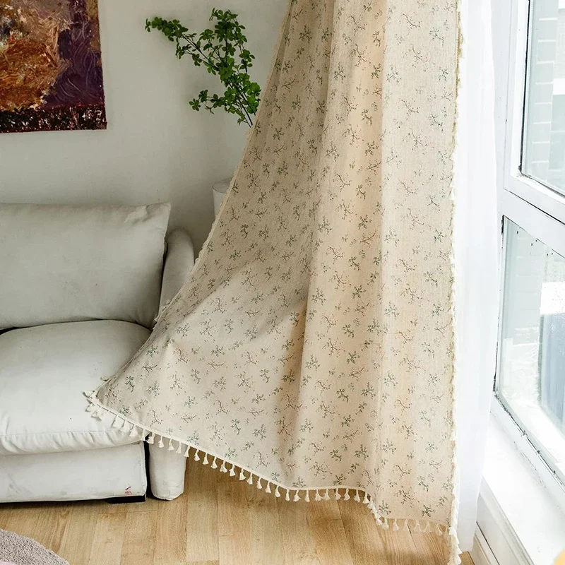 Kwiatowe zasłony wiejskie Półz – Linen Curtain Eyelet recenzja i cena