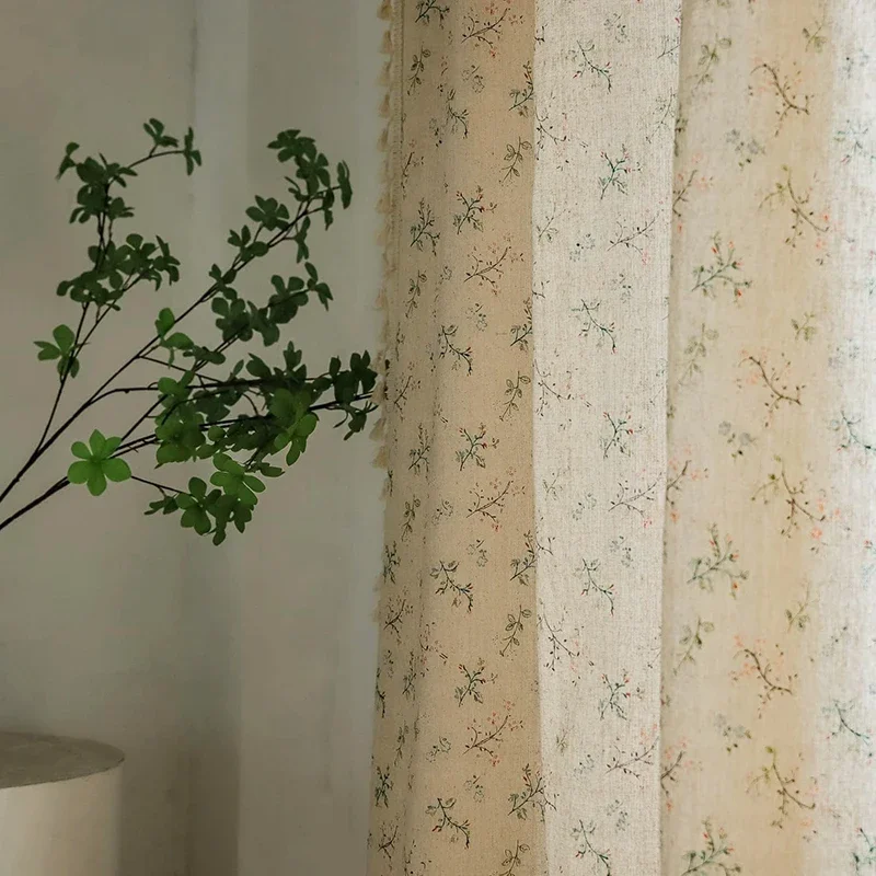 Kwiatowe zasłony wiejskie Półz – Linen Curtain Eyelet recenzja i cena
