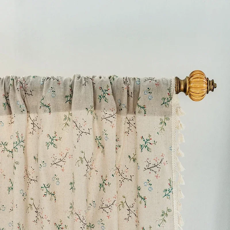 Kwiatowe zasłony wiejskie Półz – Linen Curtain Eyelet recenzja i cena