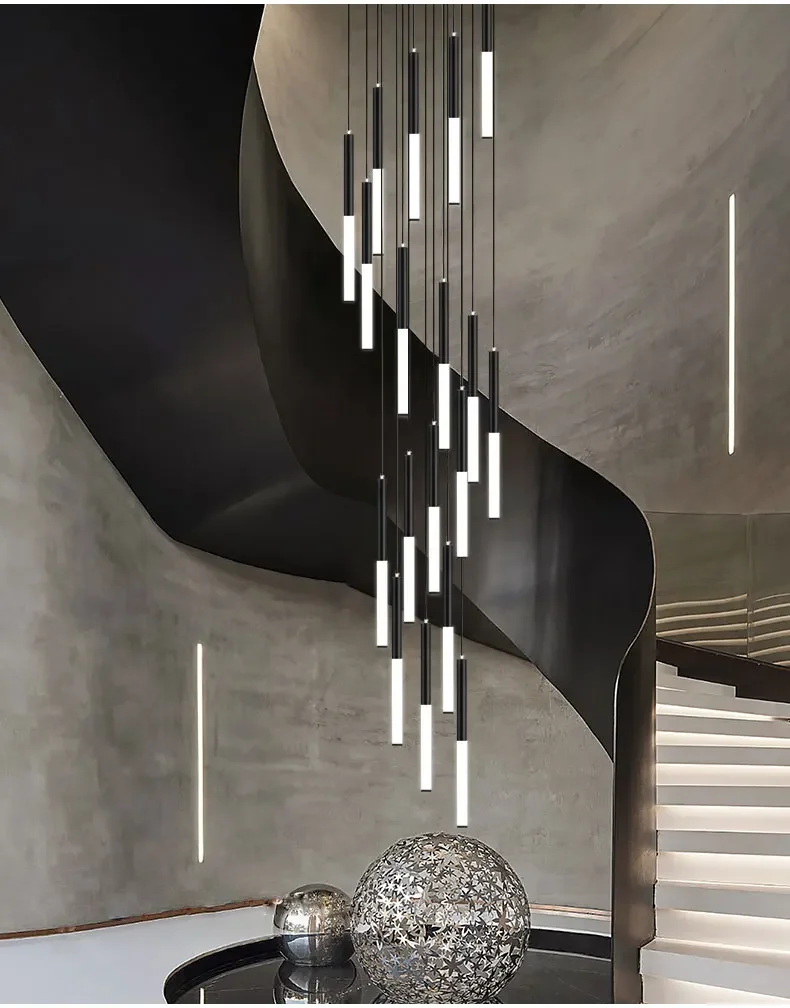 Nowoczesny LED kreatywny czarn – Interior Design Youtube recenzja i cena
