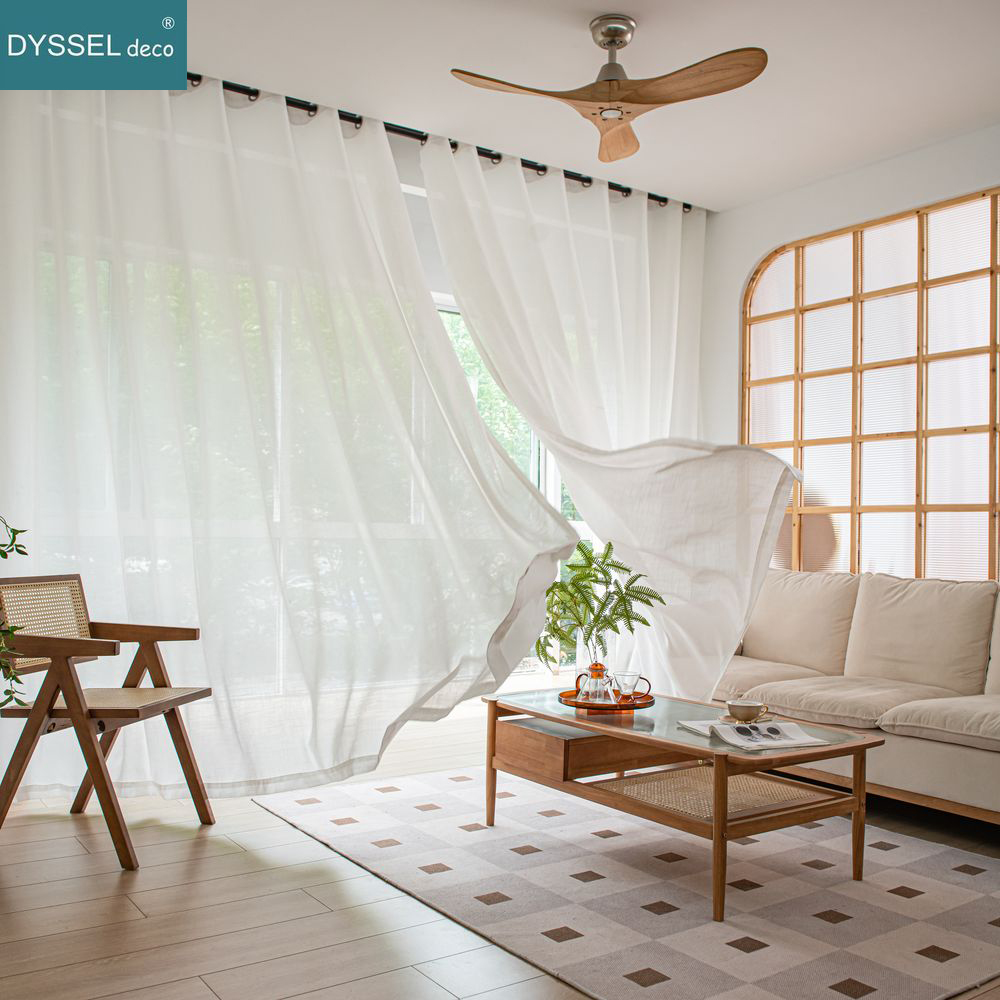 Nowoczesne białe lniane, jedno – Linen Curtain Eyelet recenzja i cena