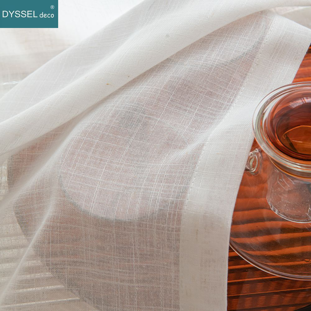 Nowoczesne białe lniane, jedno – Linen Curtain Eyelet recenzja i cena