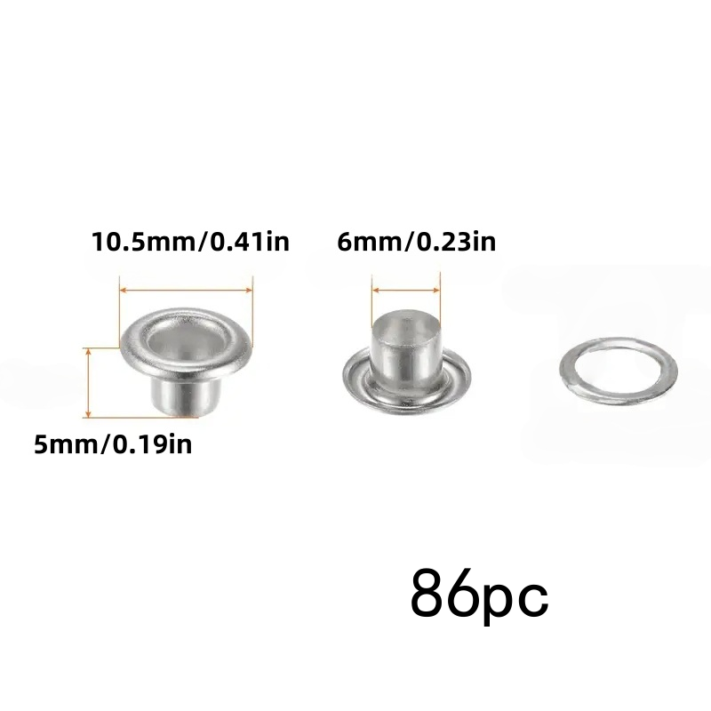 86 szt. oczek o średnicy 6 mm. – Linen Curtain Eyelet recenzja i cena