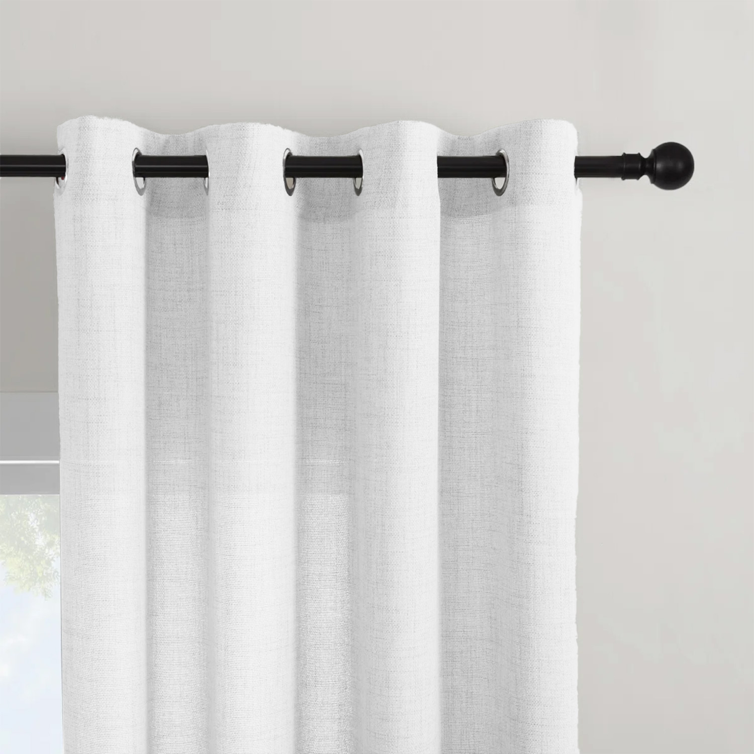 1 sztuka, jednolita kolorystyc – Linen Curtain Eyelet recenzja i cena