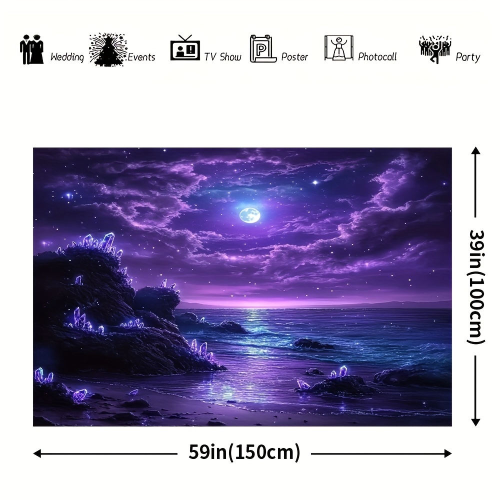 Fioletowy Księżyc Ocean Noc Mu – Interior Design Hd recenzja i cena