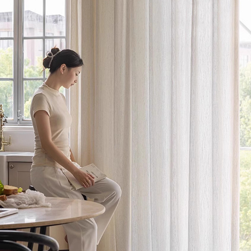 Zasłony żakardowe lniane półza – Linen Curtain Eyelet recenzja i cena
